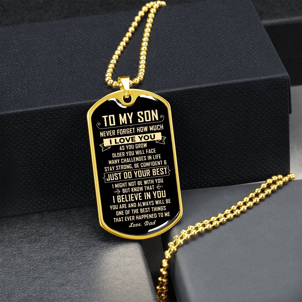 To My Son | Just Do Your Best | Jewelry | A1014T, A1014TG, G007T, G007TG, lx-G007, PROD-1946239, PT-133, TNM-1, USER-43062 | TageUnlimited