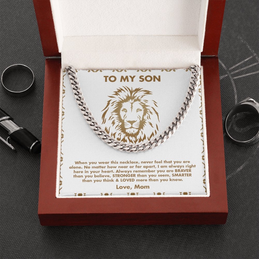 To My Son | Never Feel You Are Alone 💖💎 | Jewelry | C30184T, C30184TG, lx-C30184, PB23-WOOD, PROD-1945355, PT-1772, USER-43062 | TageUnlimited
