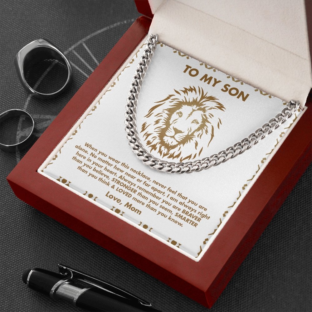 To My Son | Never Feel You Are Alone 💖💎 | Jewelry | C30184T, C30184TG, lx-C30184, PB23-WOOD, PROD-1945355, PT-1772, USER-43062 | TageUnlimited