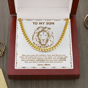 To My Son | Never Feel You Are Alone 💖💎 | Jewelry | C30184T, C30184TG, lx-C30184, PB23-WOOD, PROD-1945355, PT-1772, USER-43062 | TageUnlimited