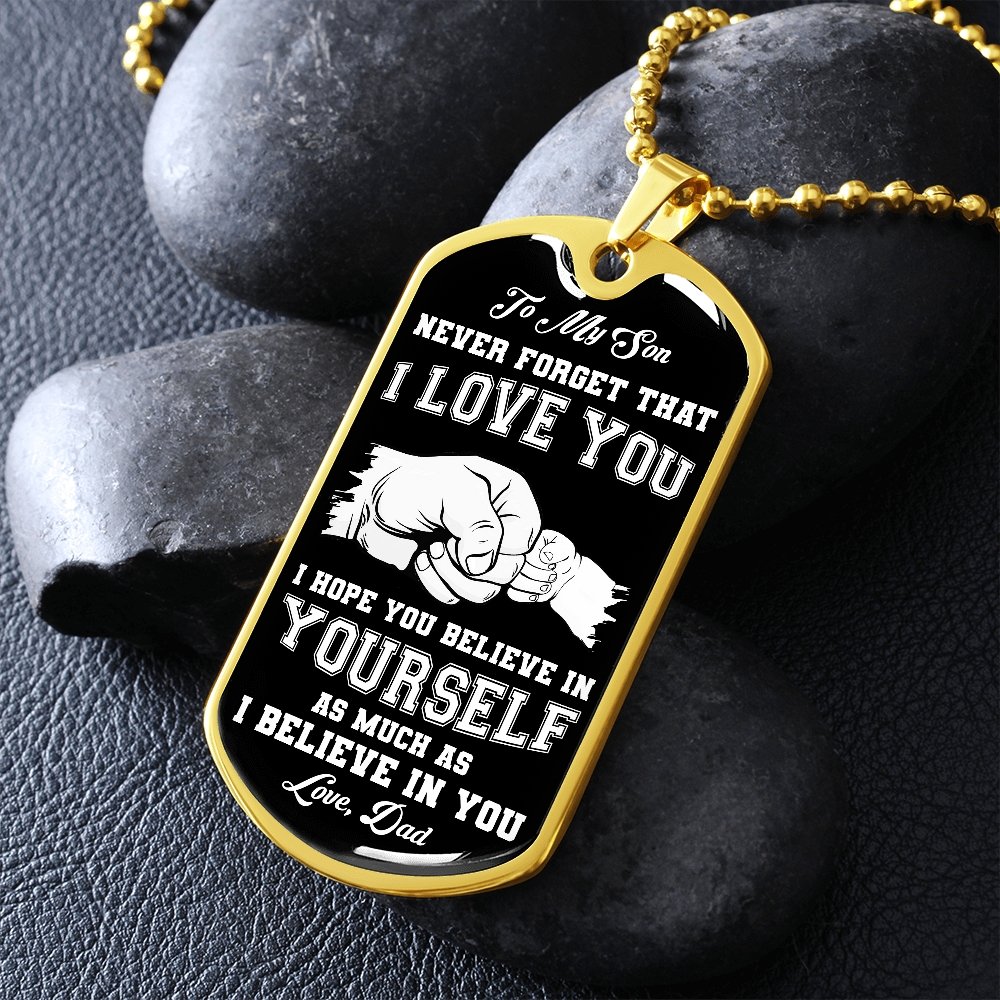 To My Son | Never Forget 🖤 | Jewelry | A1014T, A1014TG, G007T, G007TG, lx-G007, PROD-1941488, PT-133, TNM-1, USER-43062 | TageUnlimited