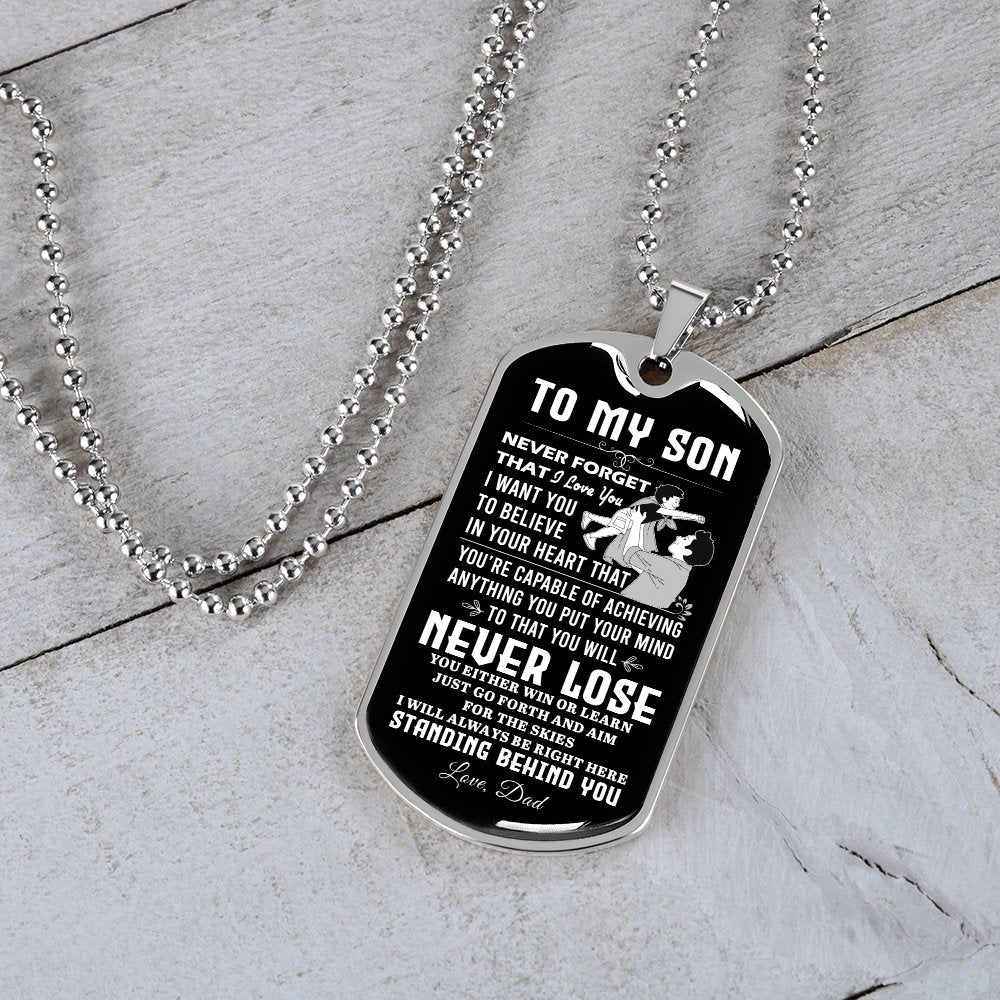 To My Son | Never Forget 🧡🔥 | Jewelry | A1014T, A1014TG, G007T, G007TG, lx-G007, PROD-2018838, PT-133, TNM-1, USER-43062 | TageUnlimited