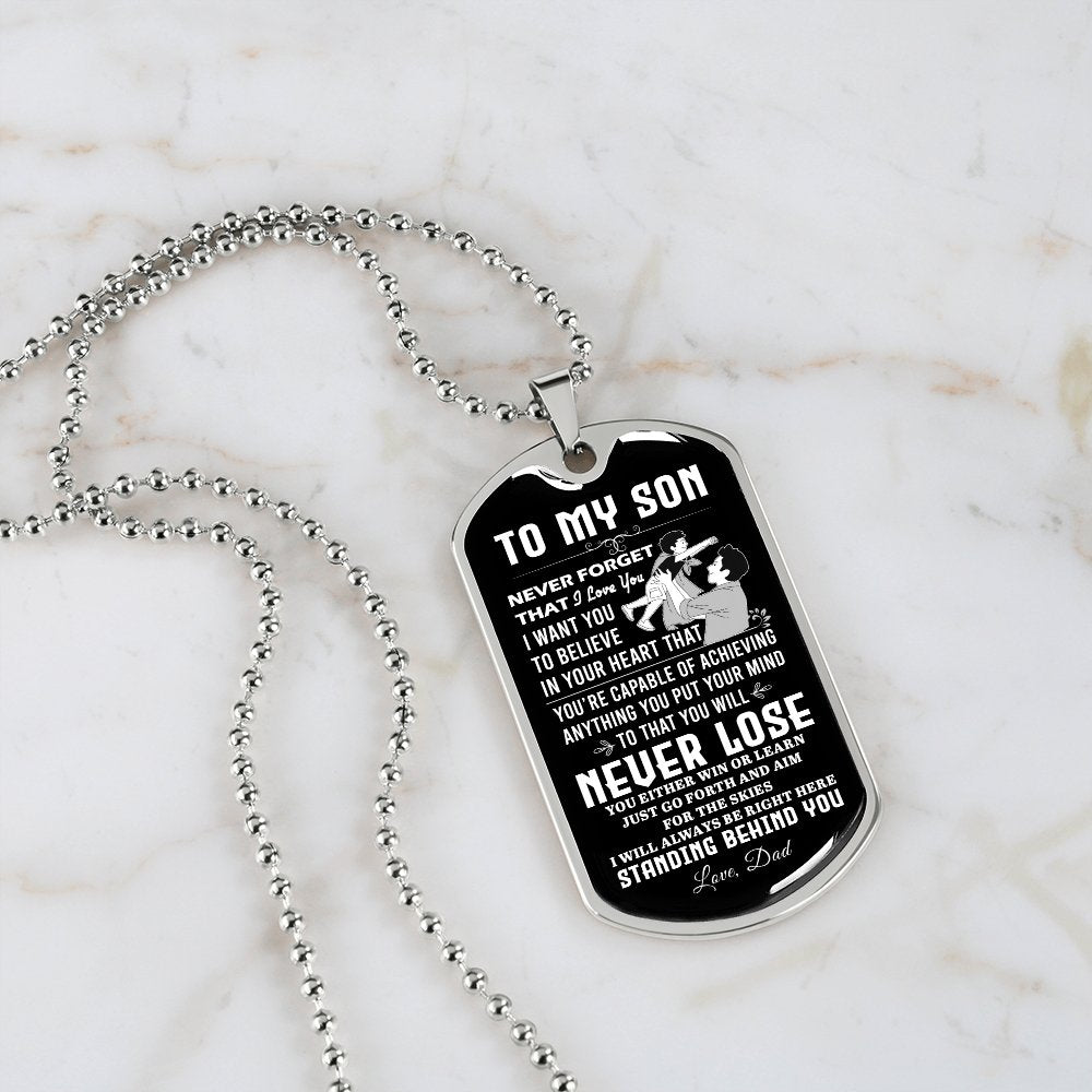 To My Son | Never Forget 🧡🔥 | Jewelry | A1014T, A1014TG, G007T, G007TG, lx-G007, PROD-2018838, PT-133, TNM-1, USER-43062 | TageUnlimited