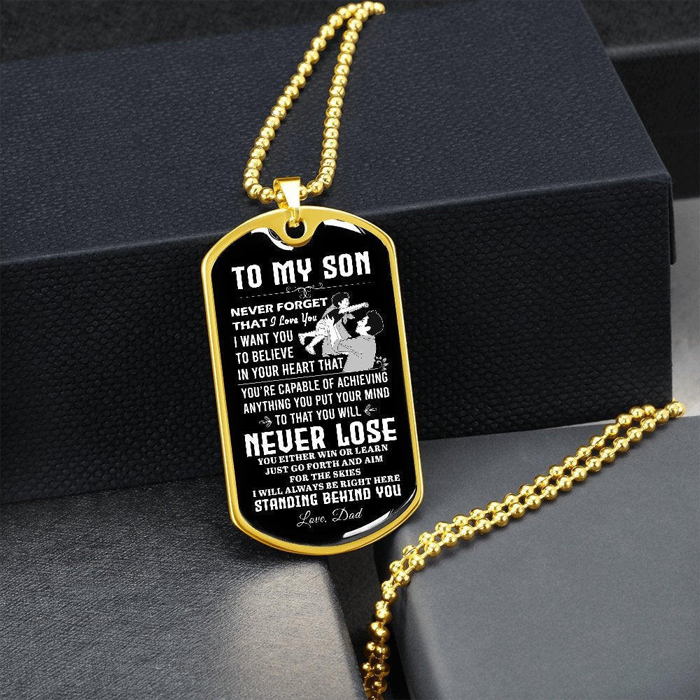 To My Son | Never Forget 🧡🔥 | Jewelry | A1014T, A1014TG, G007T, G007TG, lx-G007, PROD-2018838, PT-133, TNM-1, USER-43062 | TageUnlimited