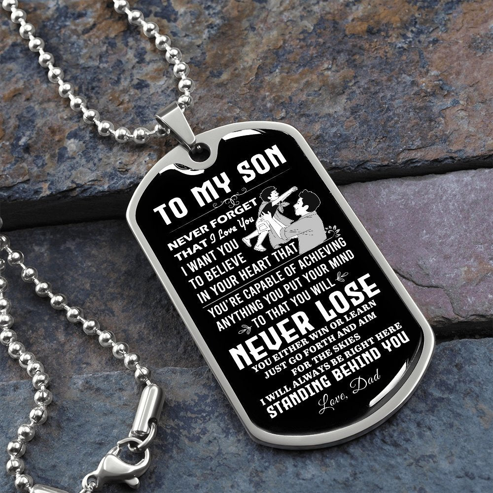 To My Son | Never Forget 🧡🔥 | Jewelry | A1014T, A1014TG, G007T, G007TG, lx-G007, PROD-2018838, PT-133, TNM-1, USER-43062 | TageUnlimited