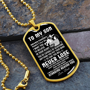 To My Son | Never Forget 🧡🔥 | Jewelry | A1014T, A1014TG, G007T, G007TG, lx-G007, PROD-2018838, PT-133, TNM-1, USER-43062 | TageUnlimited