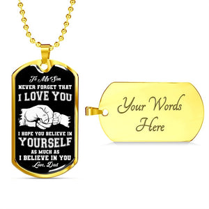 To My Son | Never Forget 🖤 | Jewelry | A1014T, A1014TG, G007T, G007TG, lx-G007, PROD-1941488, PT-133, TNM-1, USER-43062 | TageUnlimited