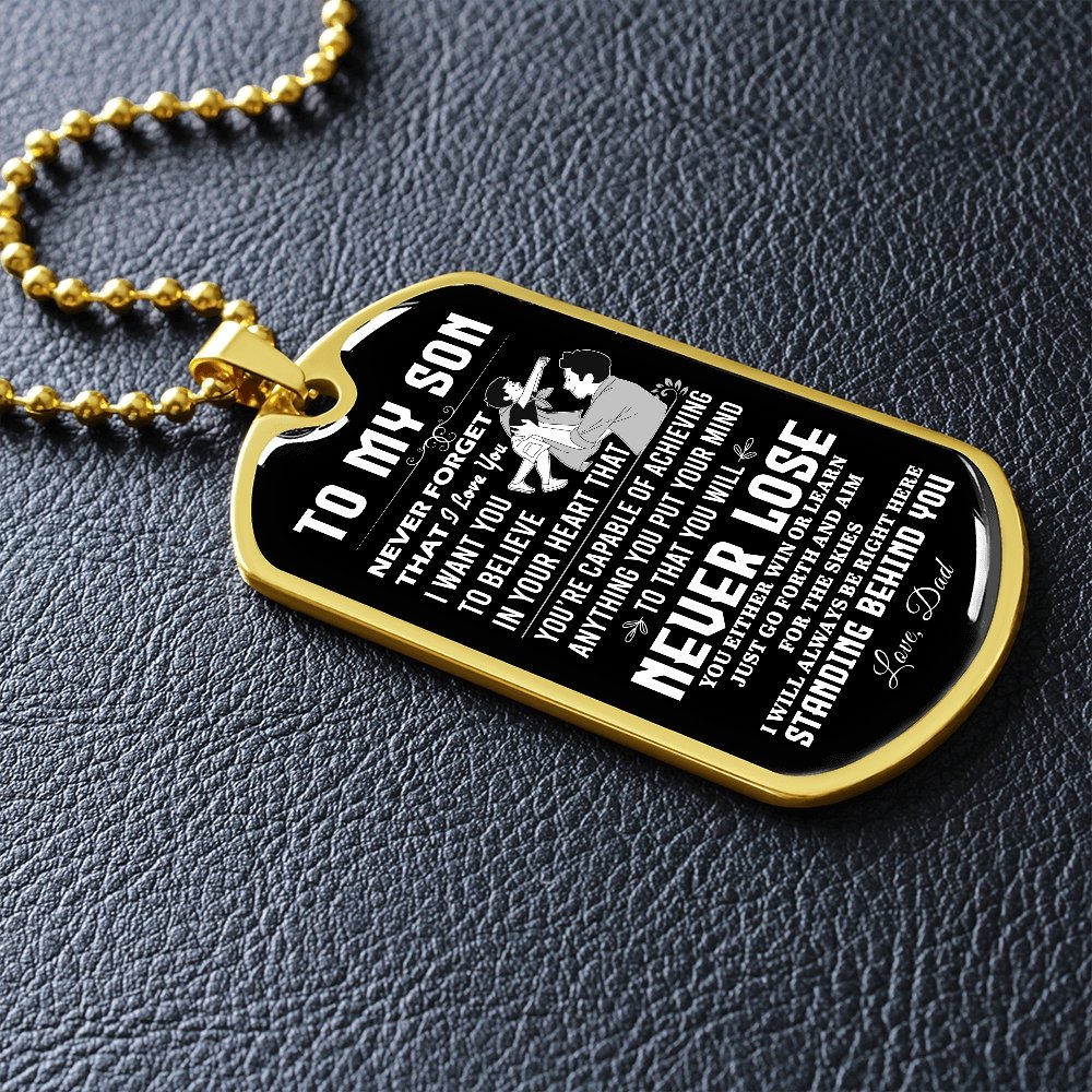 To My Son | Never Forget 🧡🔥 | Jewelry | A1014T, A1014TG, G007T, G007TG, lx-G007, PROD-2018838, PT-133, TNM-1, USER-43062 | TageUnlimited