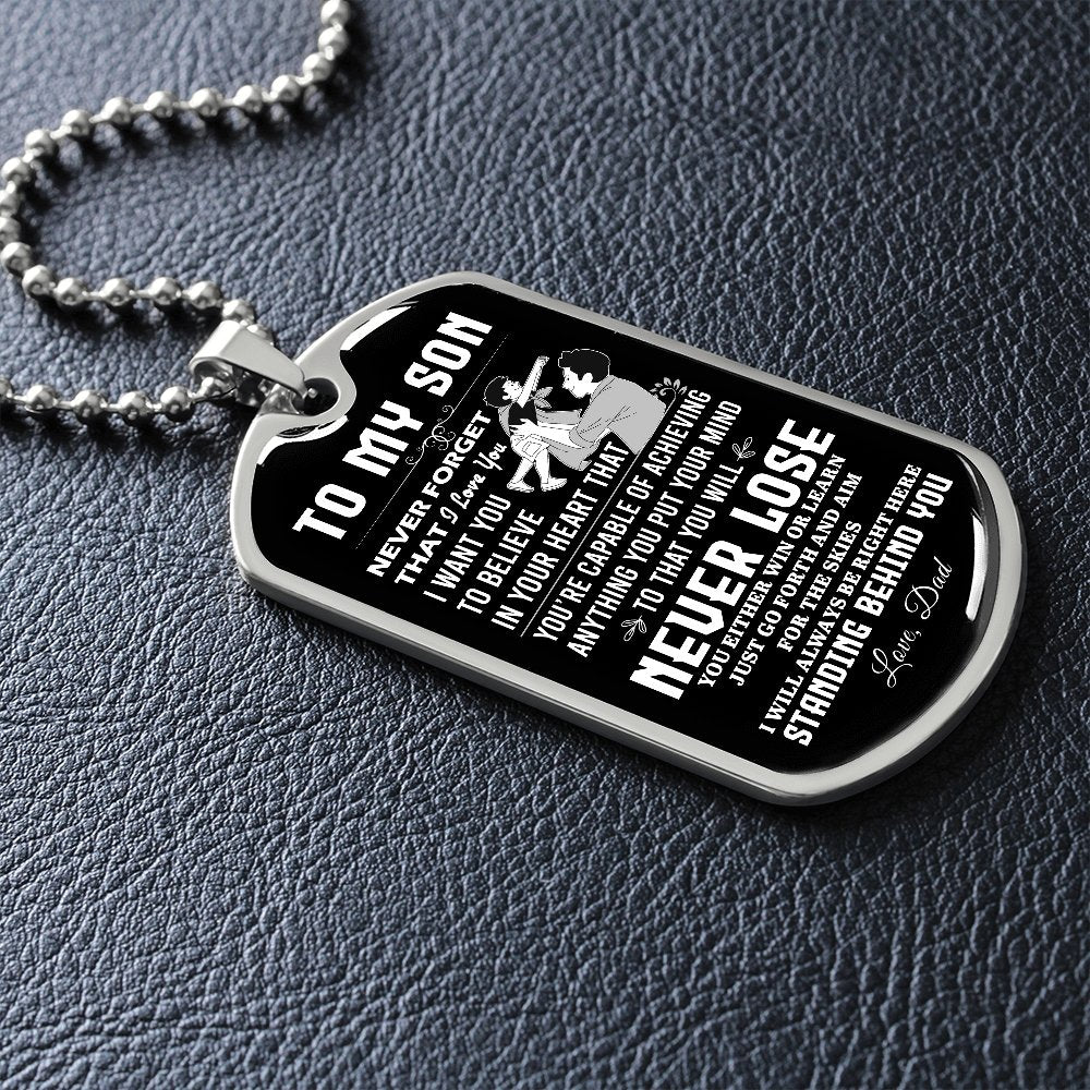 To My Son | Never Forget 🧡🔥 | Jewelry | A1014T, A1014TG, G007T, G007TG, lx-G007, PROD-2018838, PT-133, TNM-1, USER-43062 | TageUnlimited