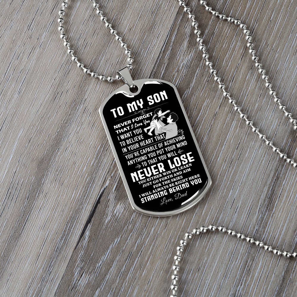 To My Son | Never Forget 🧡🔥 | Jewelry | A1014T, A1014TG, G007T, G007TG, lx-G007, PROD-2018838, PT-133, TNM-1, USER-43062 | TageUnlimited
