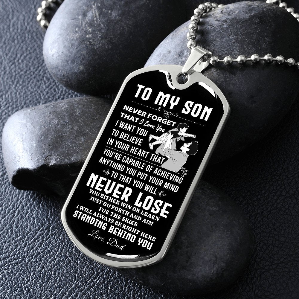 To My Son | Never Forget 🧡🔥 | Jewelry | A1014T, A1014TG, G007T, G007TG, lx-G007, PROD-2018838, PT-133, TNM-1, USER-43062 | TageUnlimited