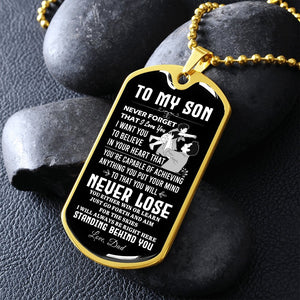 To My Son | Never Forget 🧡🔥 | Jewelry | A1014T, A1014TG, G007T, G007TG, lx-G007, PROD-2018838, PT-133, TNM-1, USER-43062 | TageUnlimited