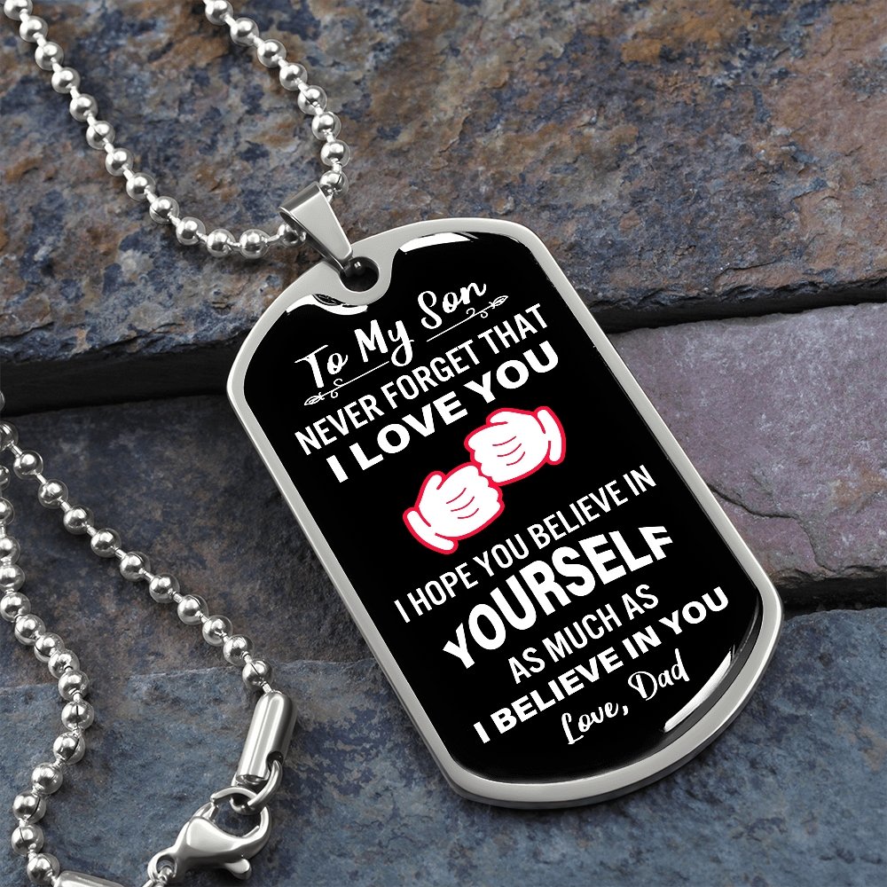 To My Son | Never Forget That I Love You | Jewelry | A1014T, A1014TG, G007T, G007TG, lx-G007, PROD-2079029, PT-133, TNM-1, USER-43062 | TageUnlimited