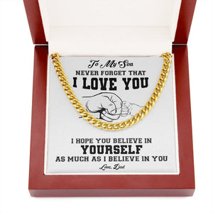 To My Son | Never Forget That I Love You 💖👊 | Jewelry | C30184T, C30184TG, lx-C30184, PB23-WOOD, PROD-1918036, PT-1772, USER-43062 | TageUnlimited