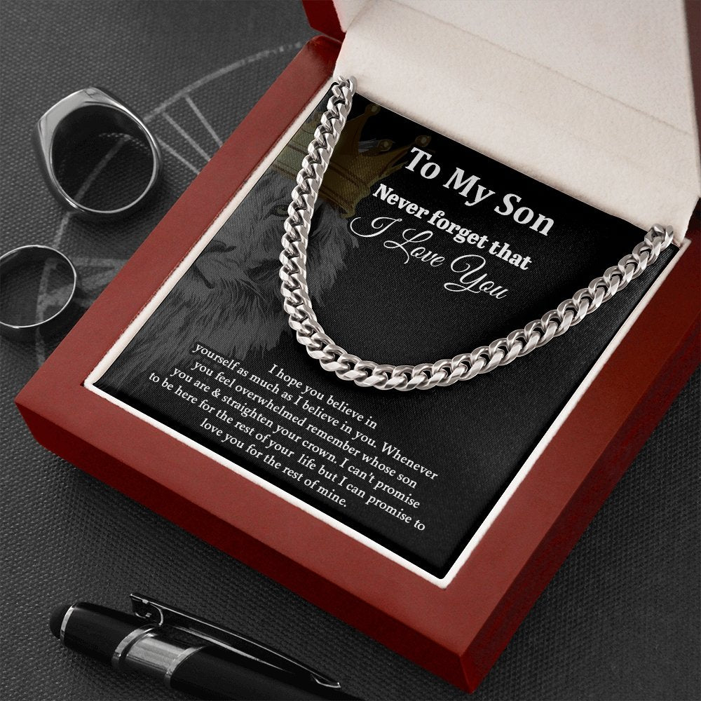 To My Son | Never Forget That I Love You 👑💎 | Jewelry | C30184T, C30184TG, lx-C30184, PB23-WOOD, PROD-1922422, PT-1772, USER-43062 | TageUnlimited