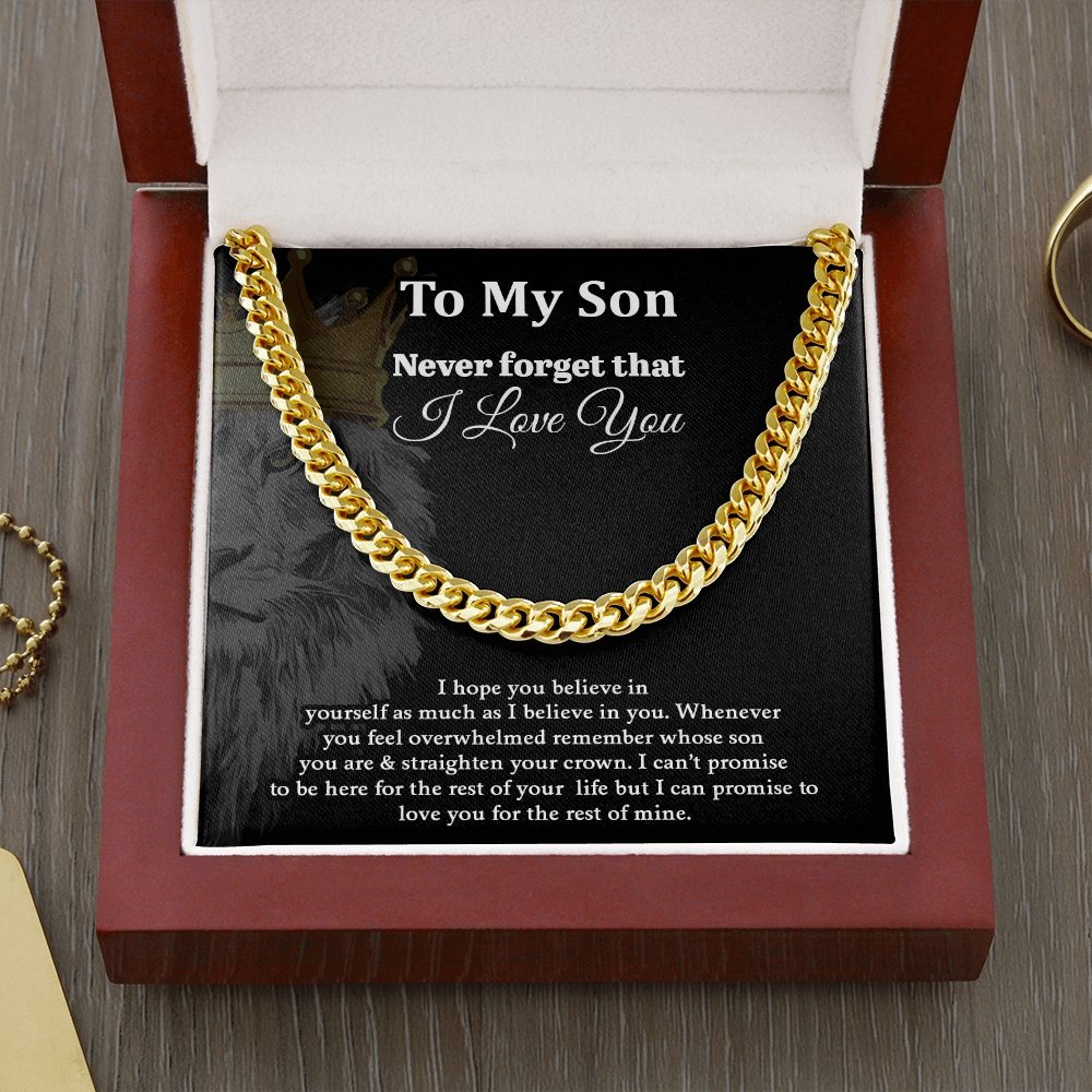To My Son | Never Forget That I Love You 👑💎 | Jewelry | C30184T, C30184TG, lx-C30184, PB23-WOOD, PROD-1922422, PT-1772, USER-43062 | TageUnlimited