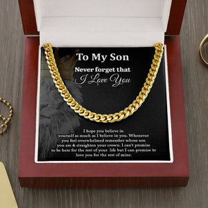 To My Son | Never Forget That I Love You 👑💎 | Jewelry | C30184T, C30184TG, lx-C30184, PB23-WOOD, PROD-1922422, PT-1772, USER-43062 | TageUnlimited