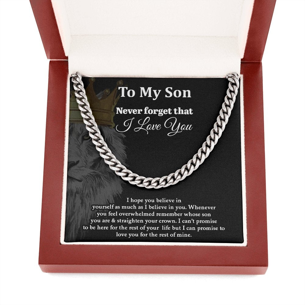 To My Son | Never Forget That I Love You 👑💎 | Jewelry | C30184T, C30184TG, lx-C30184, PB23-WOOD, PROD-1922422, PT-1772, USER-43062 | TageUnlimited