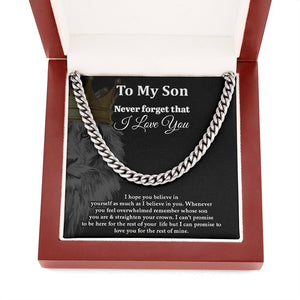 To My Son | Never Forget That I Love You 👑💎 | Jewelry | C30184T, C30184TG, lx-C30184, PB23-WOOD, PROD-1922422, PT-1772, USER-43062 | TageUnlimited