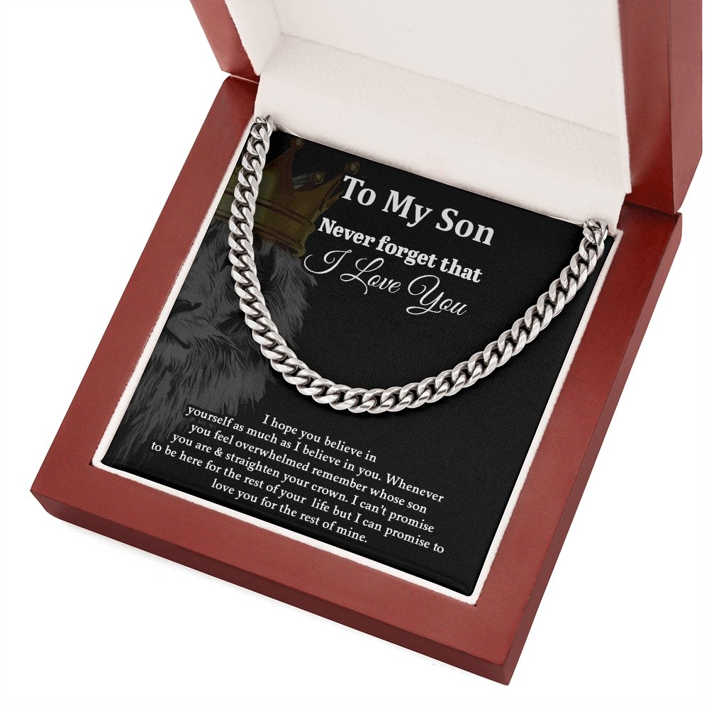 To My Son | Never Forget That I Love You 👑💎 | Jewelry | C30184T, C30184TG, lx-C30184, PB23-WOOD, PROD-1922422, PT-1772, USER-43062 | TageUnlimited