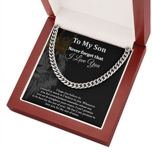To My Son | Never Forget That I Love You 👑💎 | Jewelry | C30184T, C30184TG, lx-C30184, PB23-WOOD, PROD-1922422, PT-1772, USER-43062 | TageUnlimited