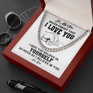 To My Son | Never Forget That I Love You 💖👊 | Jewelry | C30184T, C30184TG, lx-C30184, PB23-WOOD, PROD-1918036, PT-1772, USER-43062 | TageUnlimited