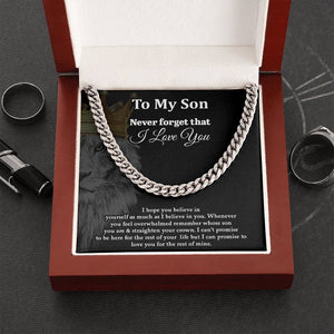 To My Son | Never Forget That I Love You 👑💎 | Jewelry | C30184T, C30184TG, lx-C30184, PB23-WOOD, PROD-1922422, PT-1772, USER-43062 | TageUnlimited