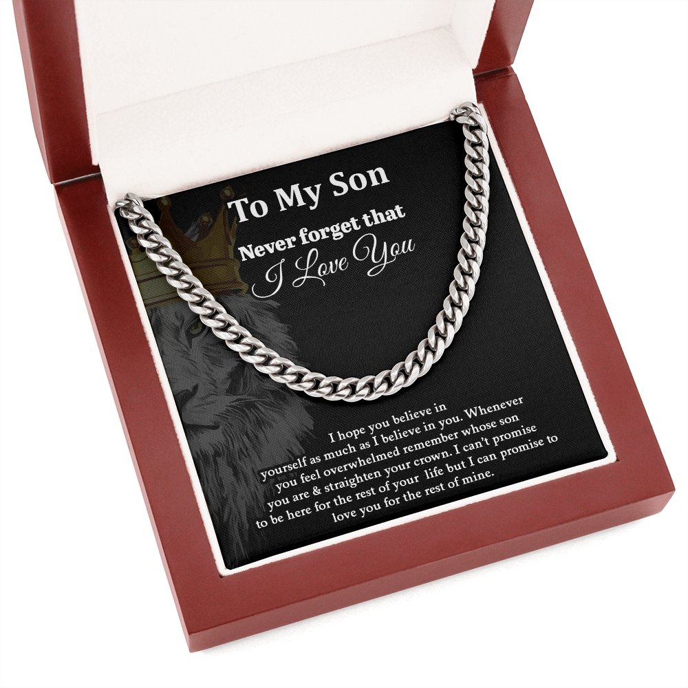 To My Son | Never Forget That I Love You 👑💎 | Jewelry | C30184T, C30184TG, lx-C30184, PB23-WOOD, PROD-1922422, PT-1772, USER-43062 | TageUnlimited