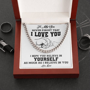 To My Son | Never Forget That I Love You 💖👊 | Jewelry | C30184T, C30184TG, lx-C30184, PB23-WOOD, PROD-1918036, PT-1772, USER-43062 | TageUnlimited