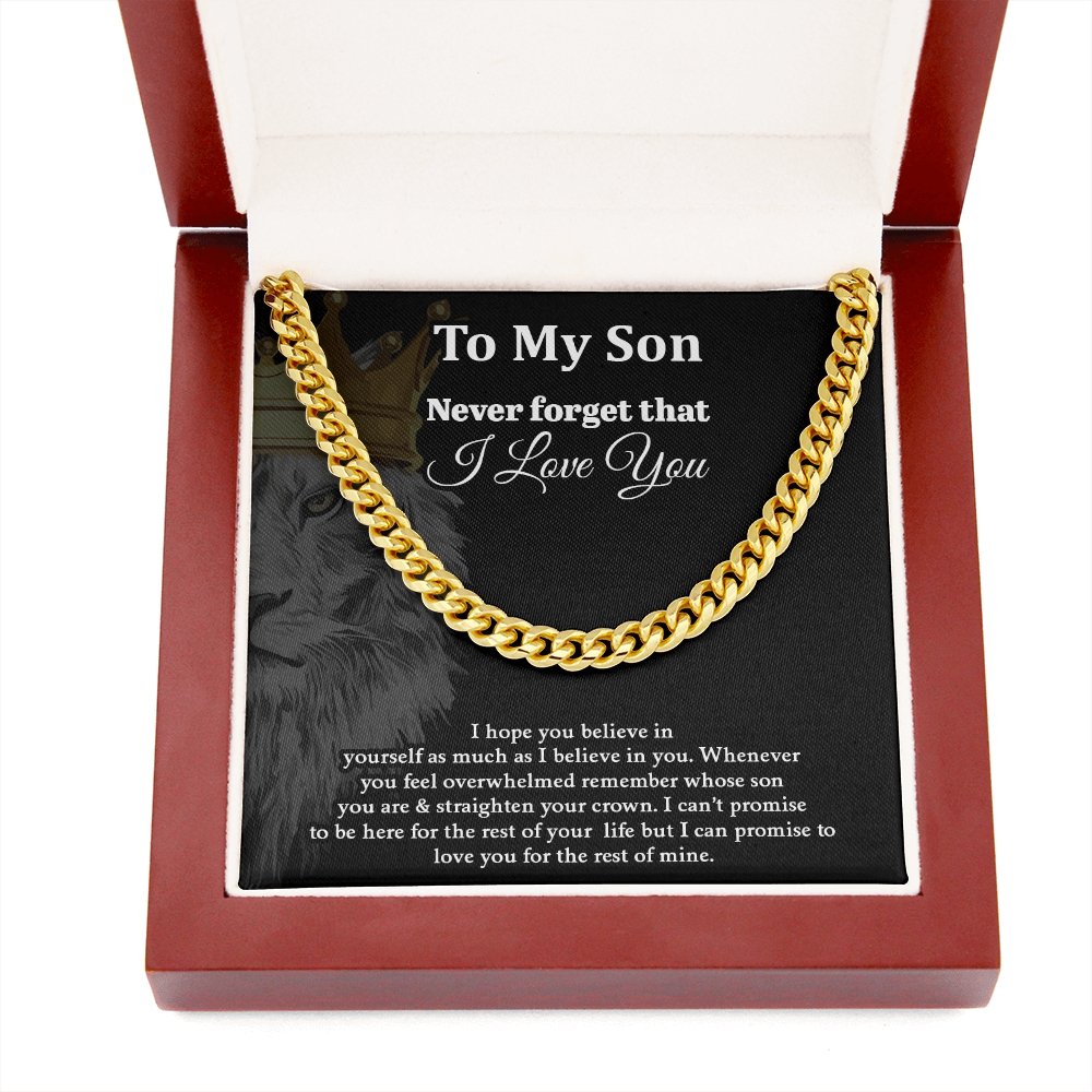 To My Son | Never Forget That I Love You 👑💎 | Jewelry | C30184T, C30184TG, lx-C30184, PB23-WOOD, PROD-1922422, PT-1772, USER-43062 | TageUnlimited