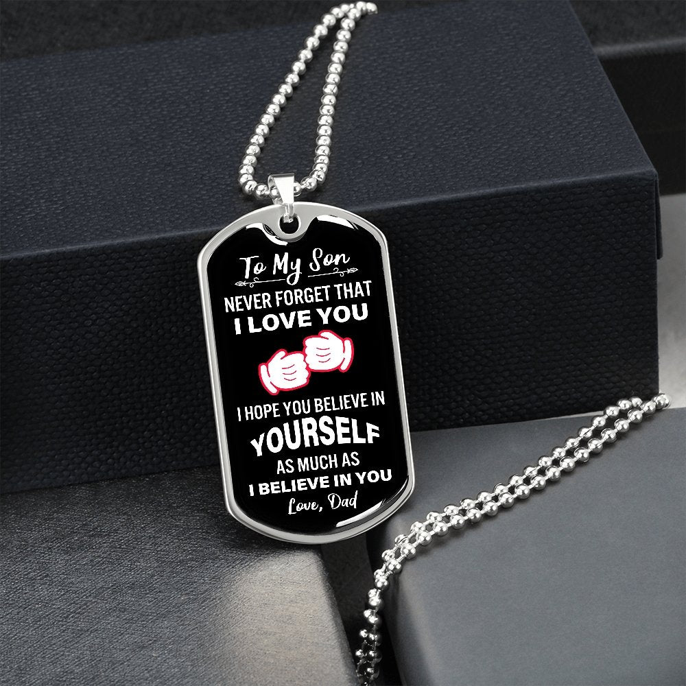 To My Son | Never Forget That I Love You | Jewelry | A1014T, A1014TG, G007T, G007TG, lx-G007, PROD-2079029, PT-133, TNM-1, USER-43062 | TageUnlimited
