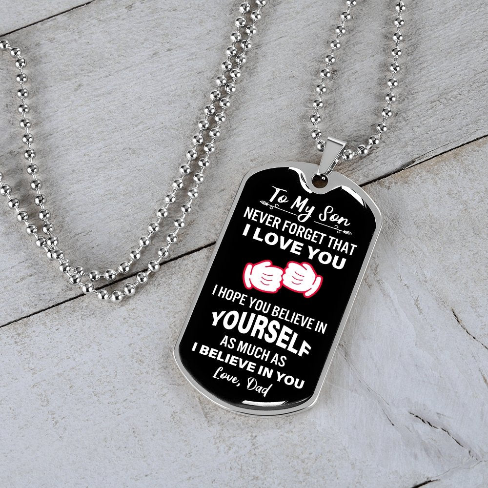 To My Son | Never Forget That I Love You | Jewelry | A1014T, A1014TG, G007T, G007TG, lx-G007, PROD-2079029, PT-133, TNM-1, USER-43062 | TageUnlimited