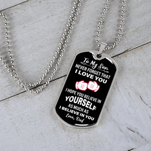 To My Son | Never Forget That I Love You | Jewelry | A1014T, A1014TG, G007T, G007TG, lx-G007, PROD-2079029, PT-133, TNM-1, USER-43062 | TageUnlimited