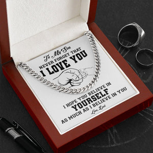 To My Son | Never Forget That I Love You 💖👊 | Jewelry | C30184T, C30184TG, lx-C30184, PB23-WOOD, PROD-1918036, PT-1772, USER-43062 | TageUnlimited
