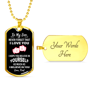 To My Son | Never Forget That I Love You | Jewelry | A1014T, A1014TG, G007T, G007TG, lx-G007, PROD-2079029, PT-133, TNM-1, USER-43062 | TageUnlimited