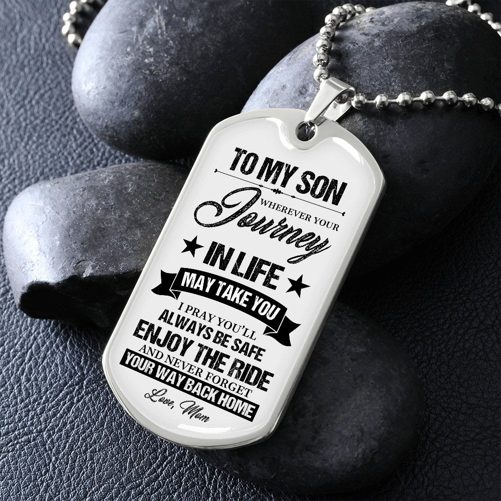 To My Son | Never Forget Your Way Back Home ✭ | Jewelry | A1014T, A1014TG, G007T, G007TG, lx-G007, PROD-1946452, PT-133, TNM-1, USER-43062 | TageUnlimited