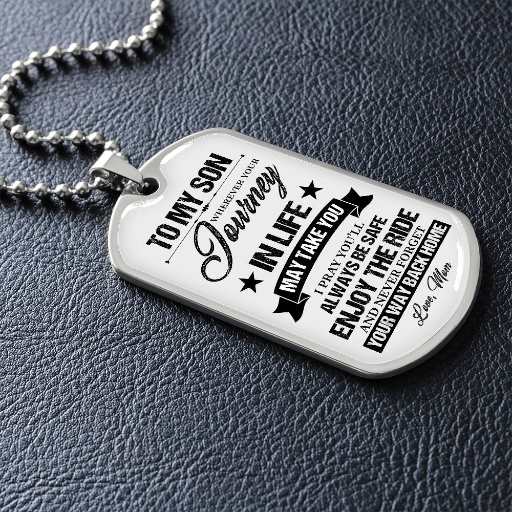 To My Son | Never Forget Your Way Back Home ✭ | Jewelry | A1014T, A1014TG, G007T, G007TG, lx-G007, PROD-1946452, PT-133, TNM-1, USER-43062 | TageUnlimited