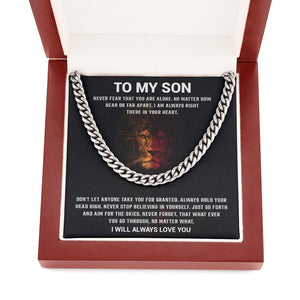 To My Son | Never Stop Believing In Yourself ❤️🔥 | Jewelry | C30184T, C30184TG, lx-C30184, PB23-WOOD, PROD-1904772, PT-1772, USER-43062 | TageUnlimited
