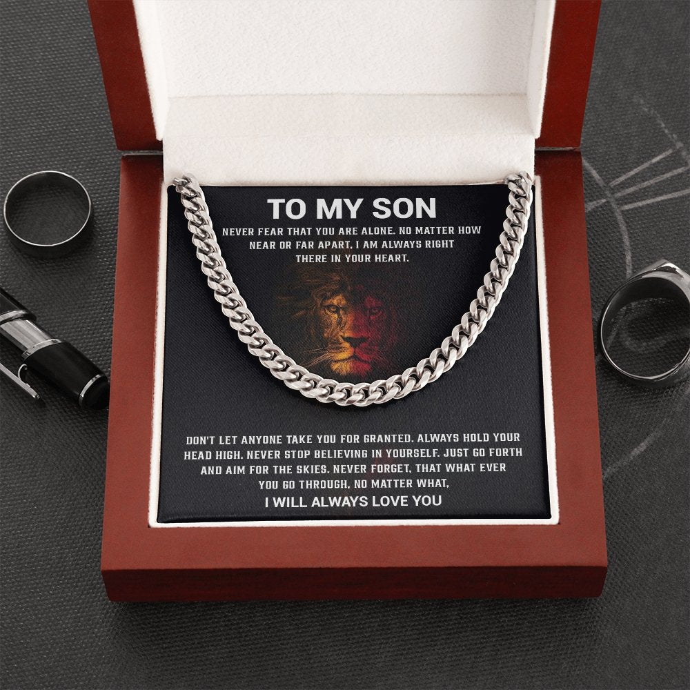 To My Son | Never Stop Believing In Yourself ❤️🔥 | Jewelry | C30184T, C30184TG, lx-C30184, PB23-WOOD, PROD-1904772, PT-1772, USER-43062 | TageUnlimited