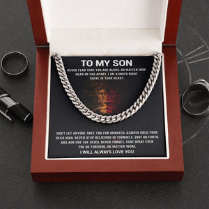 To My Son | Never Stop Believing In Yourself ❤️🔥 | Jewelry | C30184T, C30184TG, lx-C30184, PB23-WOOD, PROD-1904772, PT-1772, USER-43062 | TageUnlimited