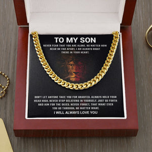 To My Son | Never Stop Believing In Yourself ❤️🔥 | Jewelry | C30184T, C30184TG, lx-C30184, PB23-WOOD, PROD-1904772, PT-1772, USER-43062 | TageUnlimited