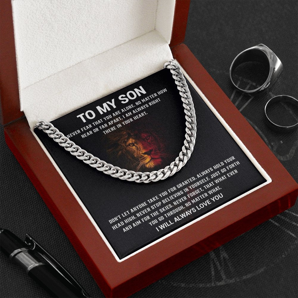 To My Son | Never Stop Believing In Yourself ❤️🔥 | Jewelry | C30184T, C30184TG, lx-C30184, PB23-WOOD, PROD-1904772, PT-1772, USER-43062 | TageUnlimited