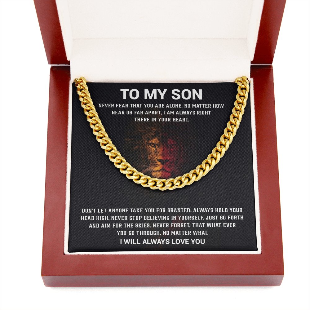 To My Son | Never Stop Believing In Yourself ❤️🔥 | Jewelry | C30184T, C30184TG, lx-C30184, PB23-WOOD, PROD-1904772, PT-1772, USER-43062 | TageUnlimited