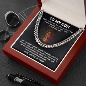 To My Son | Never Stop Believing In Yourself ❤️🔥 | Jewelry | C30184T, C30184TG, lx-C30184, PB23-WOOD, PROD-1904772, PT-1772, USER-43062 | TageUnlimited