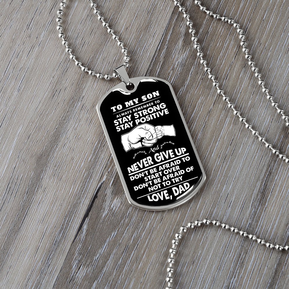 To My Son | Stay Strong | Jewelry | A1014T, A1014TG, G007T, G007TG, lx-G007, PROD-1967352, PT-133, TNM-1, USER-43062 | TageUnlimited