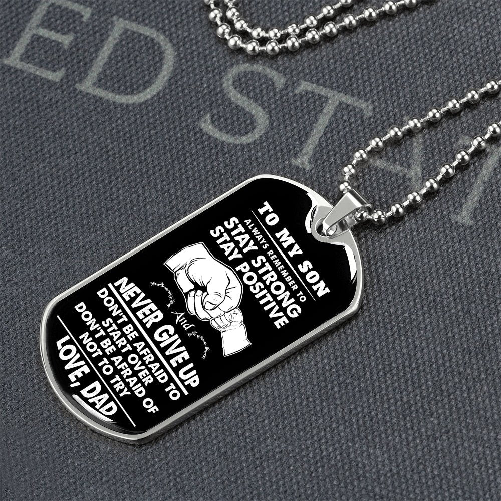 To My Son | Stay Strong | Jewelry | A1014T, A1014TG, G007T, G007TG, lx-G007, PROD-1967352, PT-133, TNM-1, USER-43062 | TageUnlimited