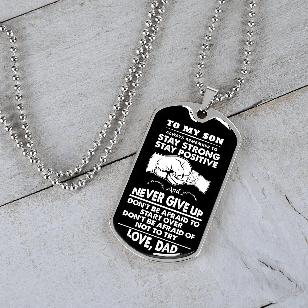 To My Son | Stay Strong | Jewelry | A1014T, A1014TG, G007T, G007TG, lx-G007, PROD-1967352, PT-133, TNM-1, USER-43062 | TageUnlimited