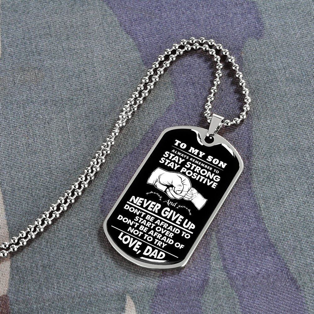 To My Son | Stay Strong | Jewelry | A1014T, A1014TG, G007T, G007TG, lx-G007, PROD-1967352, PT-133, TNM-1, USER-43062 | TageUnlimited