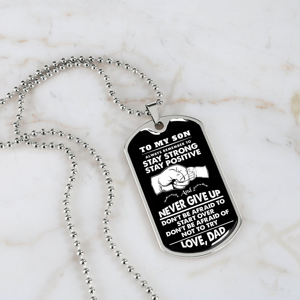 To My Son | Stay Strong | Jewelry | A1014T, A1014TG, G007T, G007TG, lx-G007, PROD-1967352, PT-133, TNM-1, USER-43062 | TageUnlimited