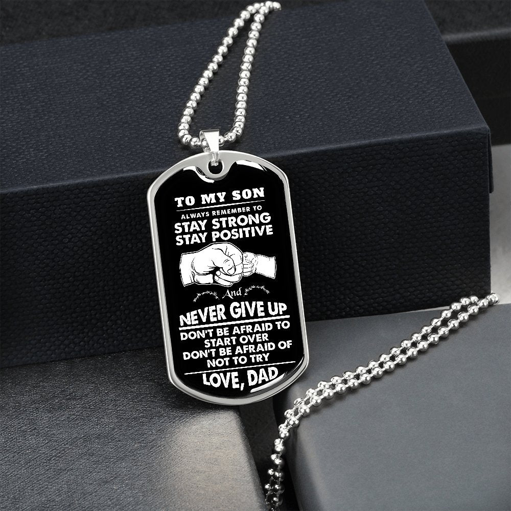 To My Son | Stay Strong | Jewelry | A1014T, A1014TG, G007T, G007TG, lx-G007, PROD-1967352, PT-133, TNM-1, USER-43062 | TageUnlimited